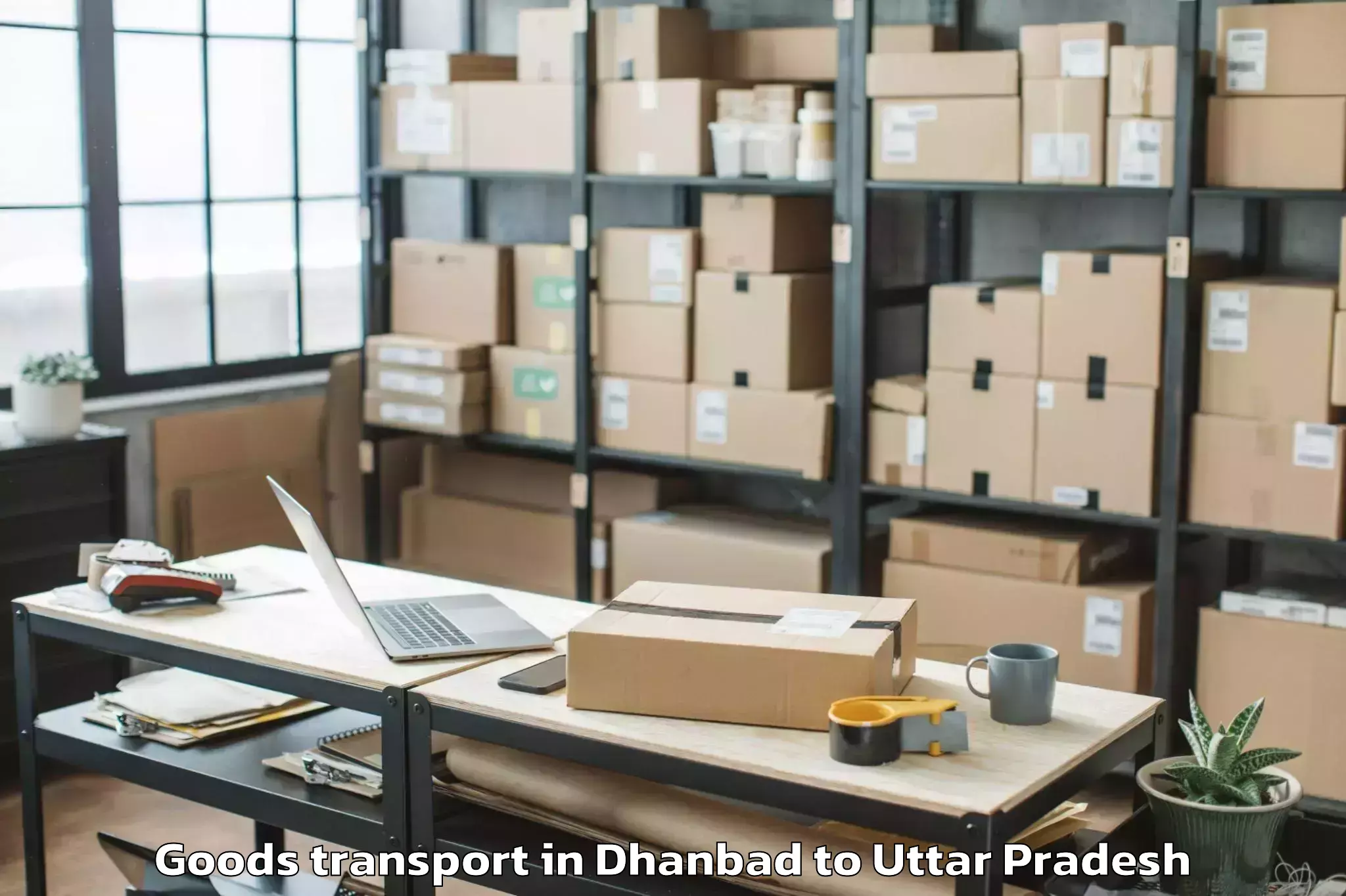 Top Dhanbad to Mariahu Goods Transport Available